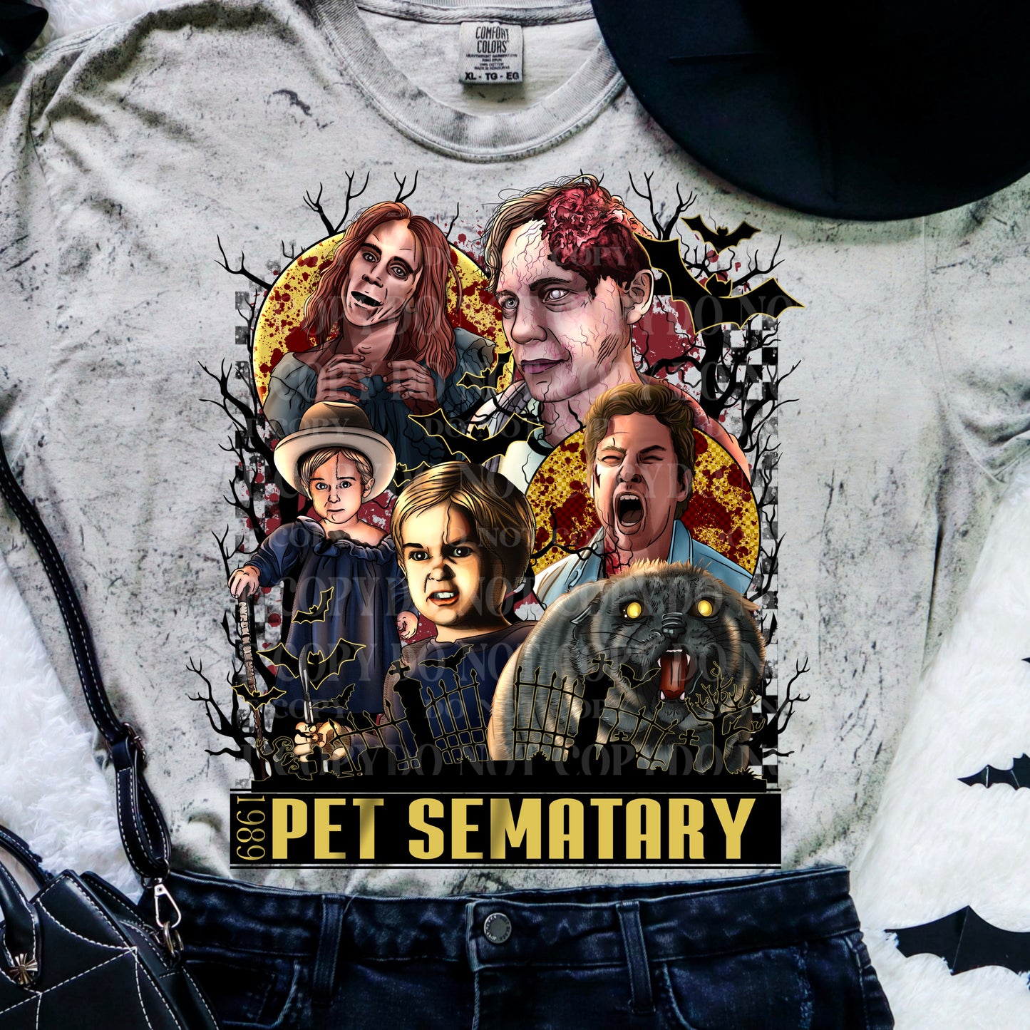 DTF Transfer Fall Halloween 1989 pet sematary