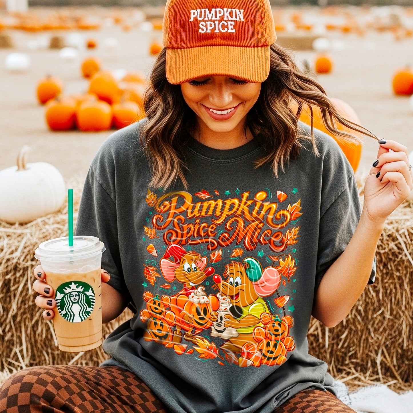 DTF Transfer Cozy Fall Pumpkin Spice Mice
