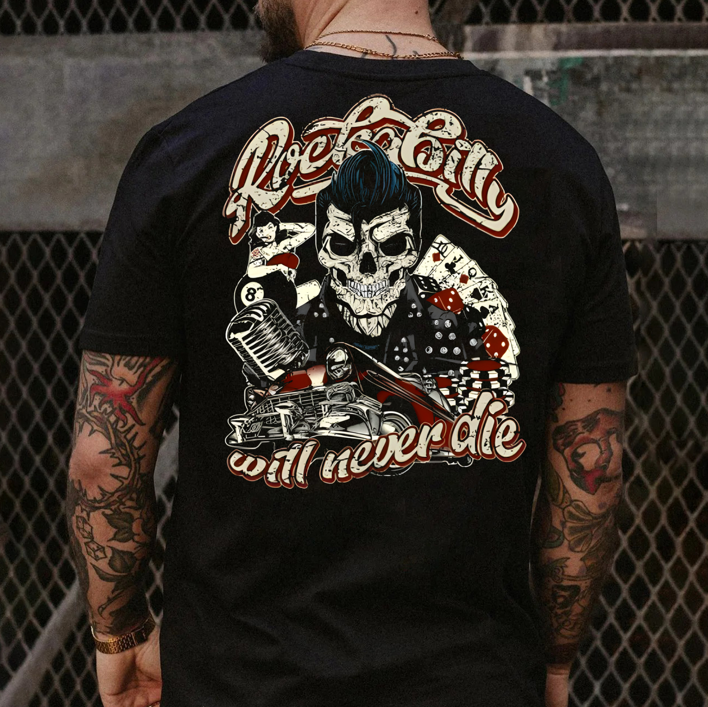 Sweatshirt Hoodie T-Shirt Gear Heads Rockabilly Vintage For Darks