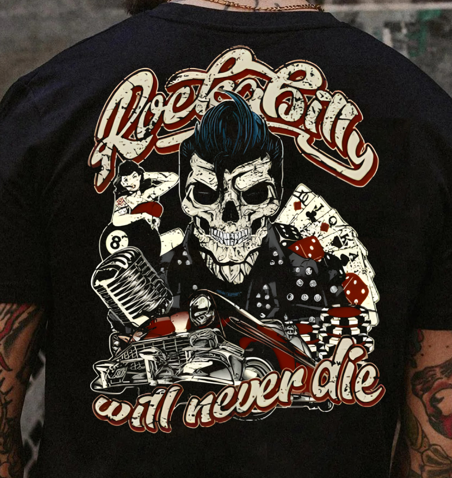 Sweatshirt Hoodie T-Shirt Gear Heads Rockabilly Vintage For Darks