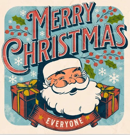 DTF Transfer Christmas Santa Vintage