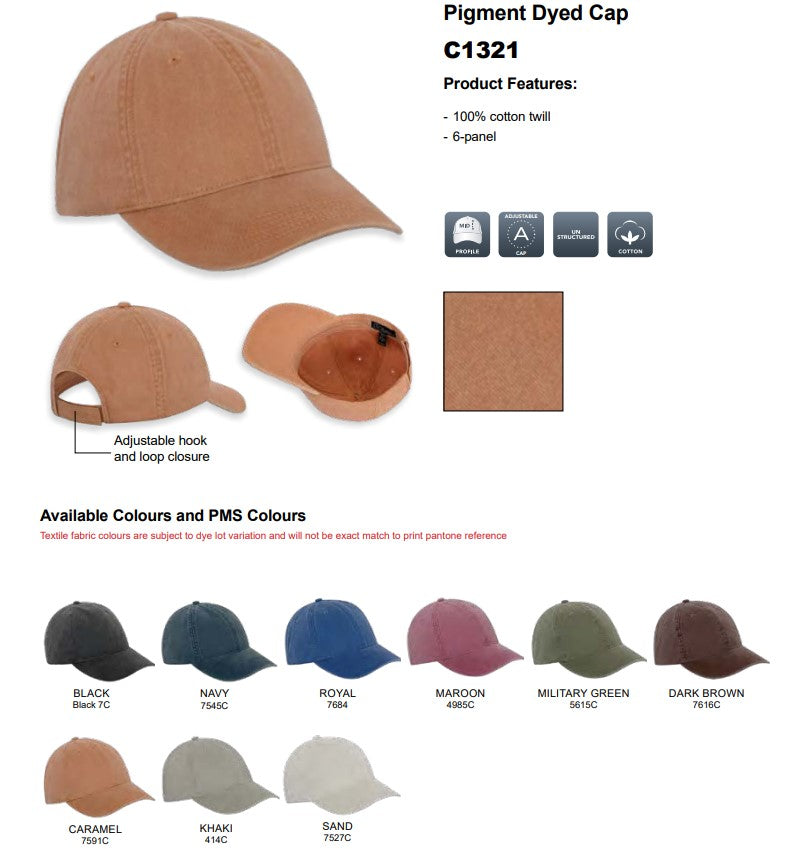 Pigment Dyed Cap – The Perfect Gift for New Parents – Embroidered Caps