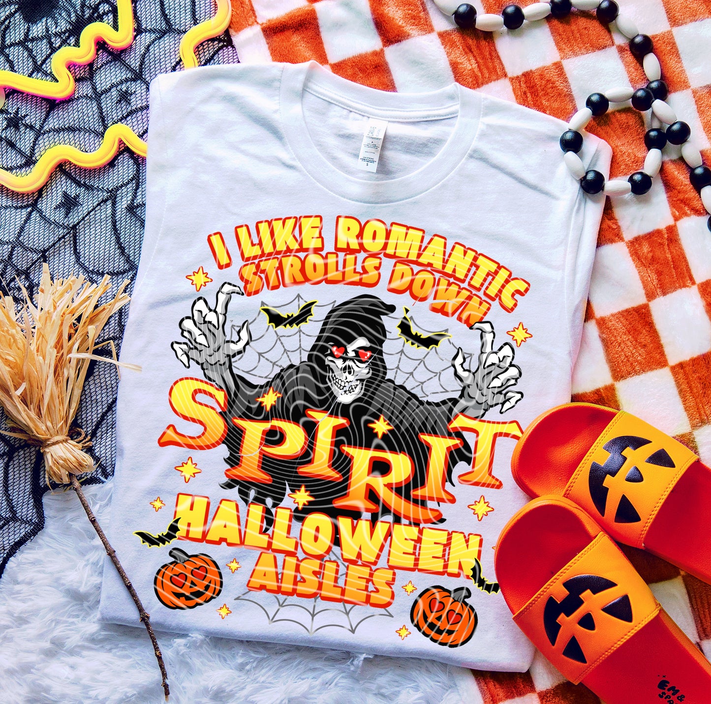 DTF Transfer - Romantic Strolls Down Spirit Halloween Aisles