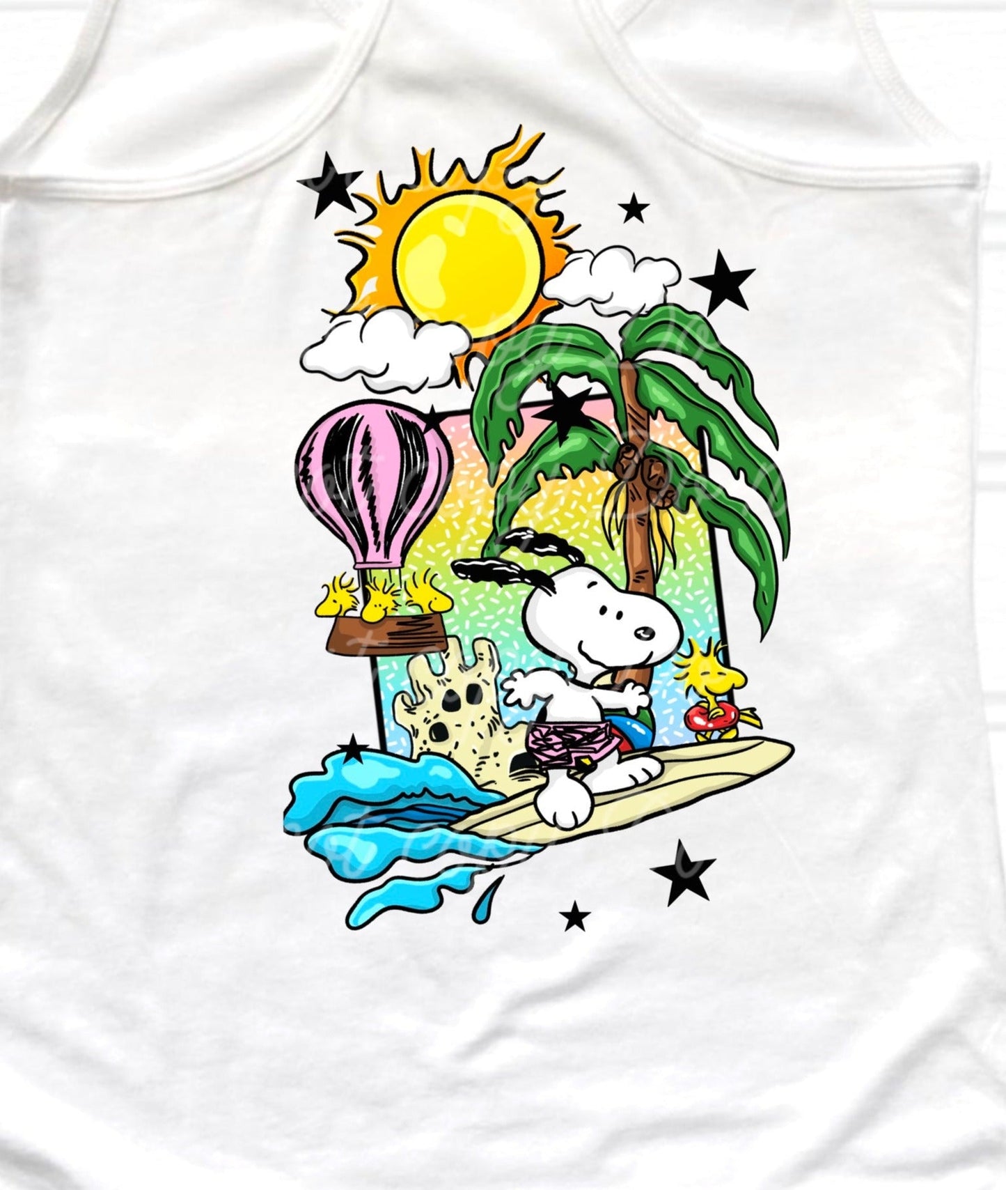 T-Shirt Tee's Or Sweatshirt Summer Time Peanuts At The Beach #2