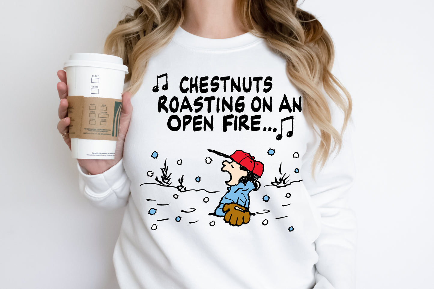 DTF Transfer Christmas Peanuts Chestnuts Roasting Vintage