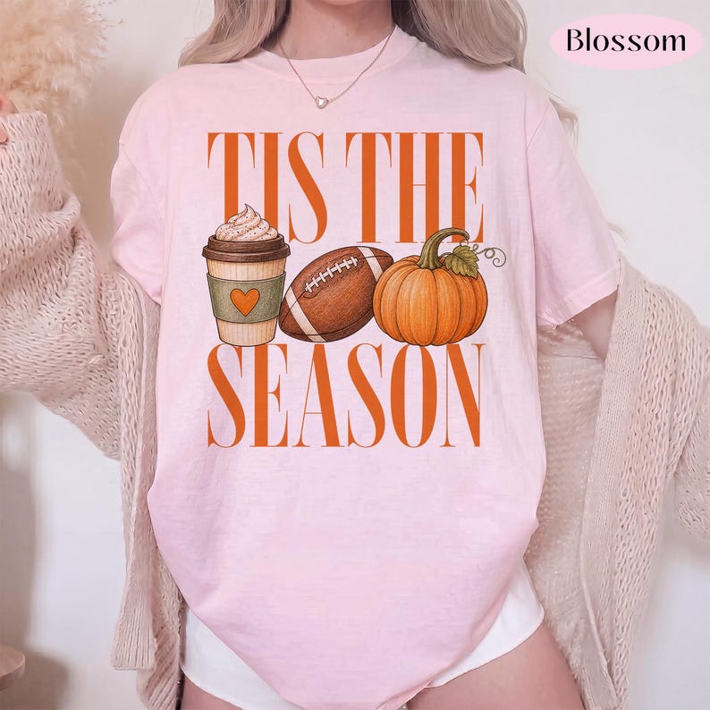 Tis The Season – Fall Football – Pumpkin Spice Latte Design garment preview