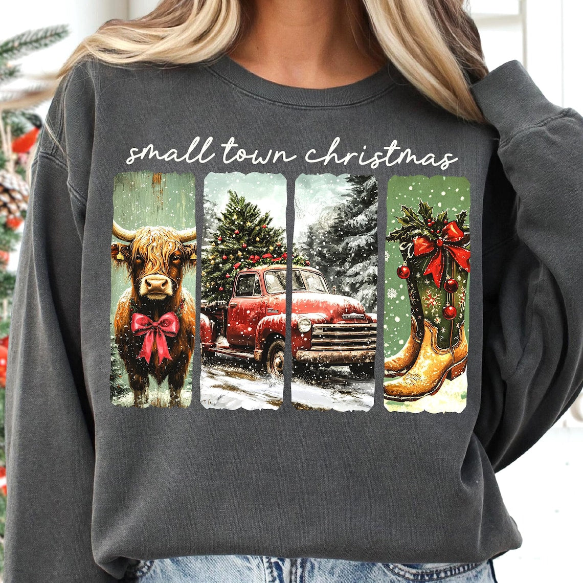 DTF Transfer Christmas Vintage Christmas Small Town Christmas