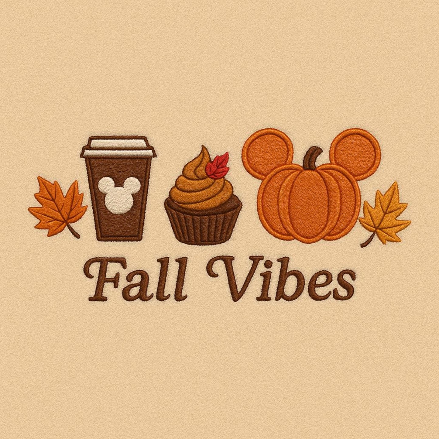 Autumn Fall Vibes Embroidery Crewneck | Cozy Pumpkin & Coffee Hoody | Canadian Made