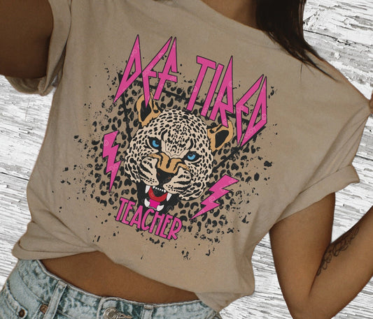 DTF Transfer Teacher - Def Tired  - Vintage Look