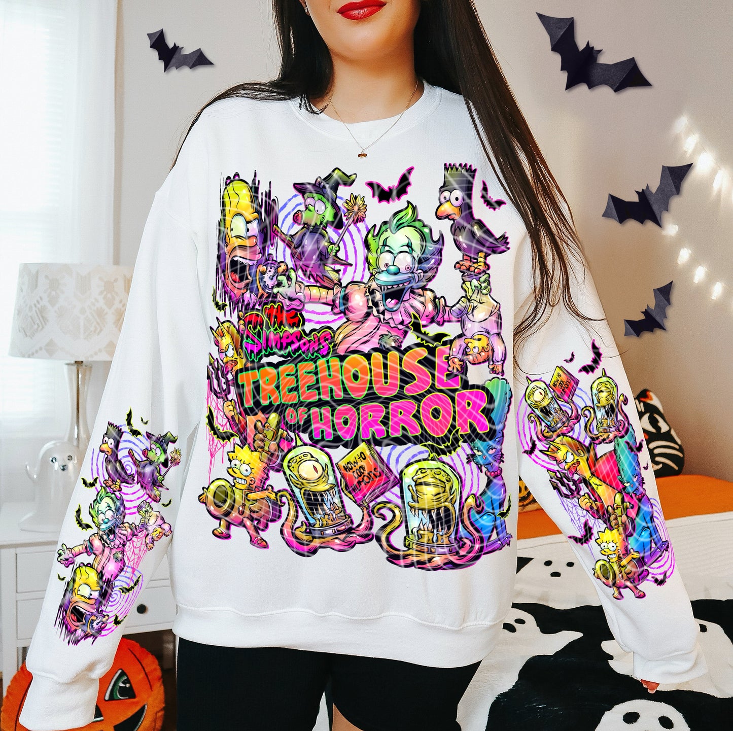 DTF Transfer Treehouse of Horror Neon Edition