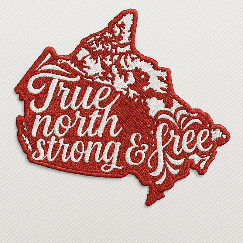 Embroidered-Effect DTF Transfer True North
