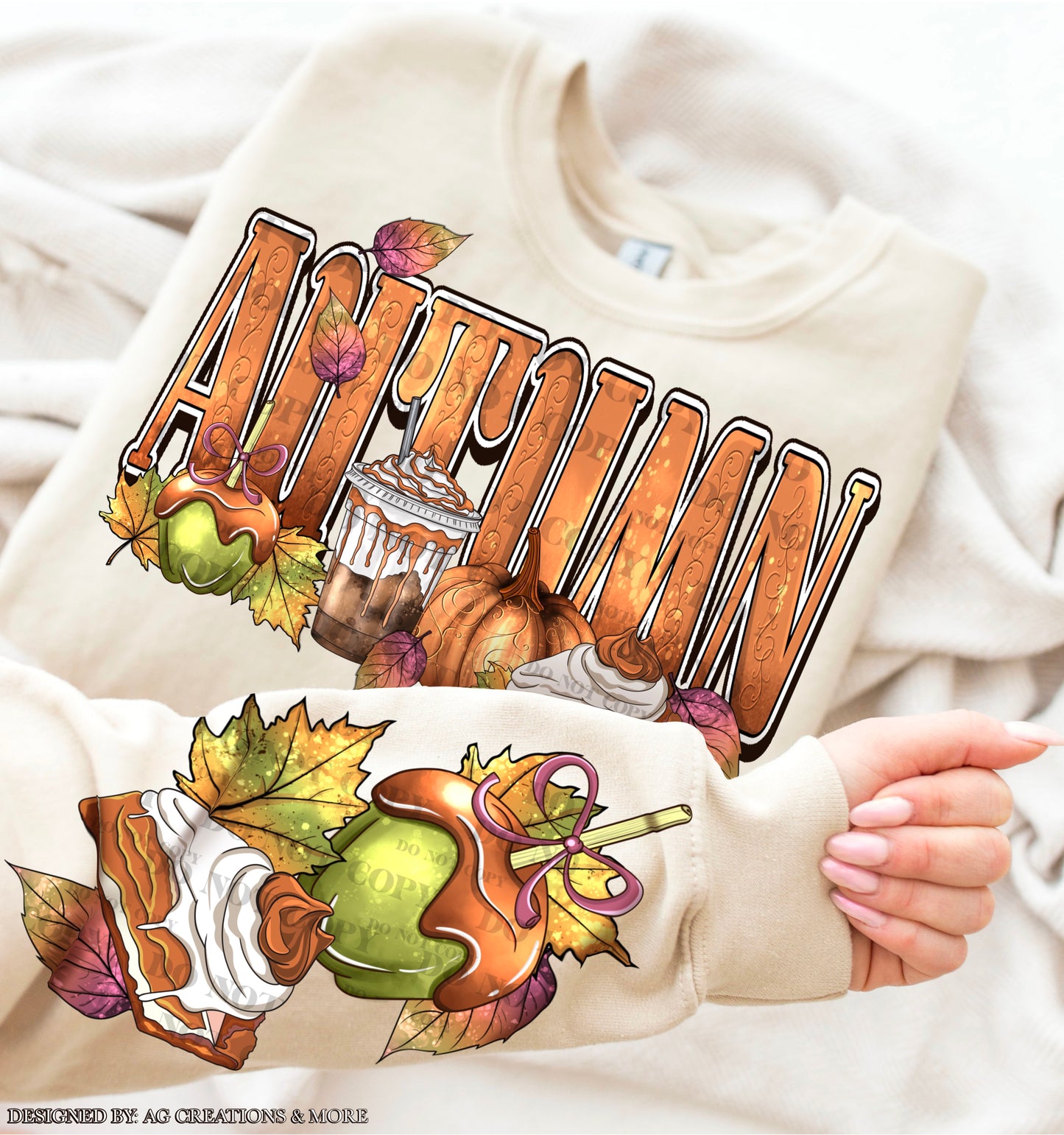 DTF Transfer Halloween Autumn Candy Apples