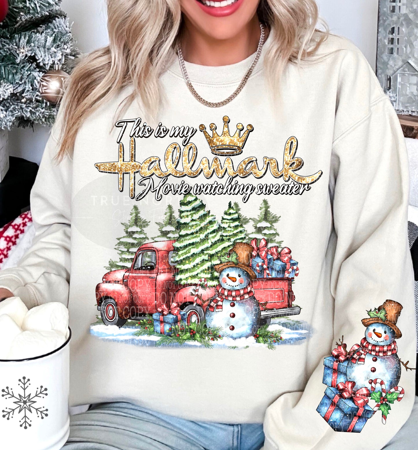 DTF Transfer Christmas Hallmark Sweater Sleeves & Jumbo Print