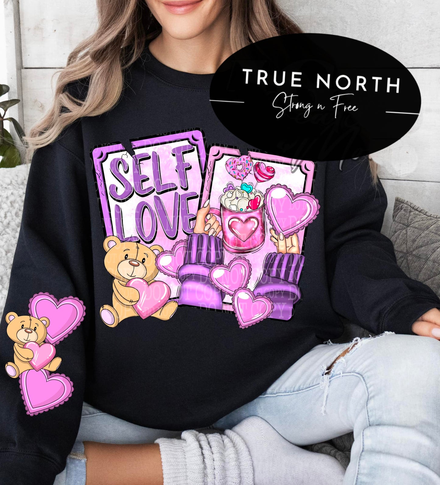 DTF Transfer Valentines Self Love  Sleeve prints Offered