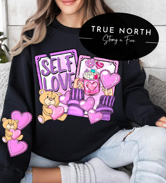 DTF Transfer Valentines Self Love  Sleeve prints Offered