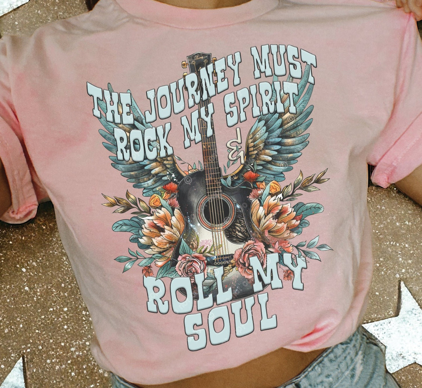 DTF Transfer Positive Motivation Journey Must Rock My Spirt Roll My Soul
