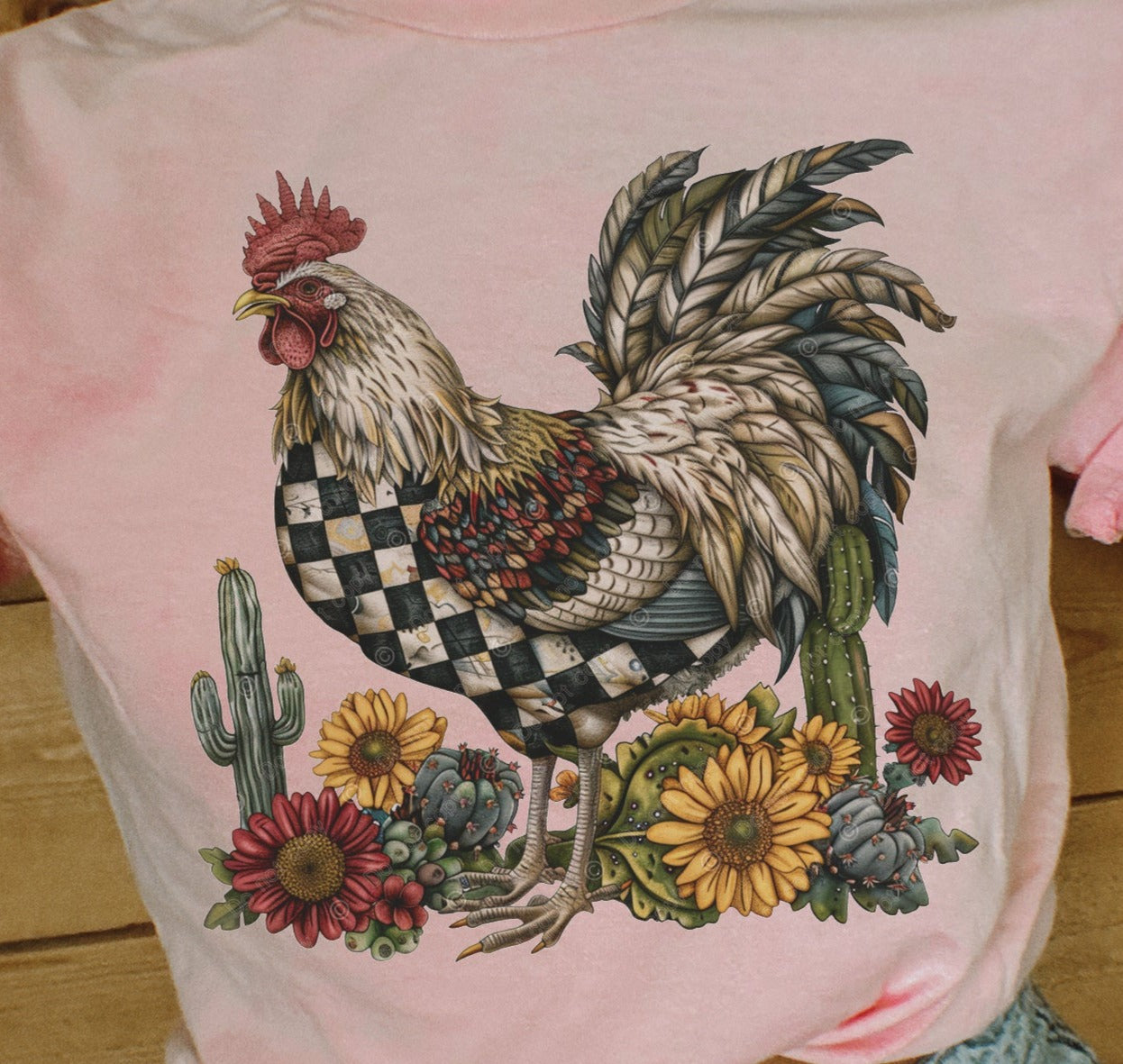 DTF Transfer Western Summer Rooster - Hen - Chicken
