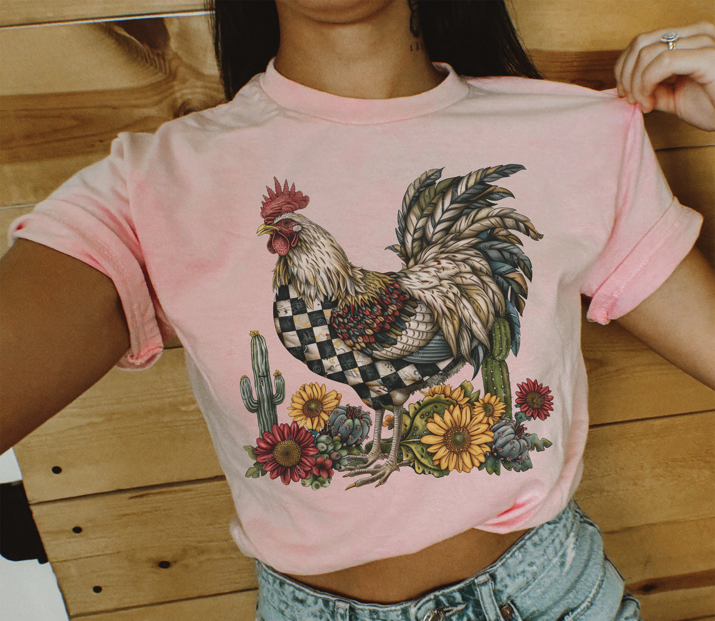 DTF Transfer Western Summer Rooster - Hen - Chicken