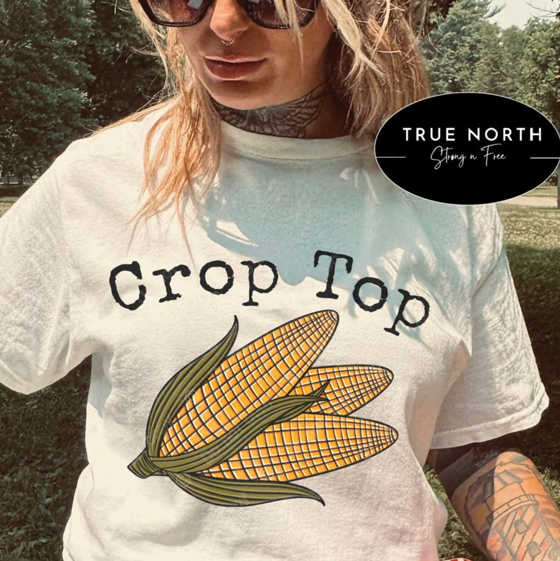 DTF Transfer Western Summer Crop Top Shirt