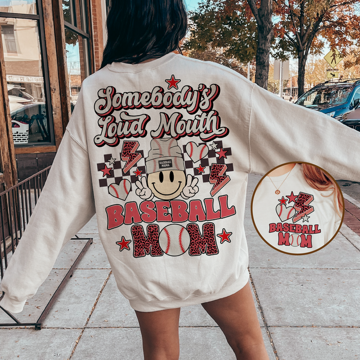 DTF Transfer Baseball Mom Vintage colors