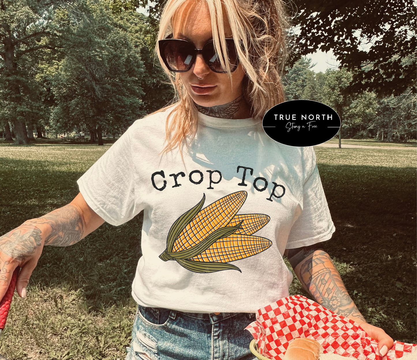DTF Transfer Western Summer Crop Top Shirt