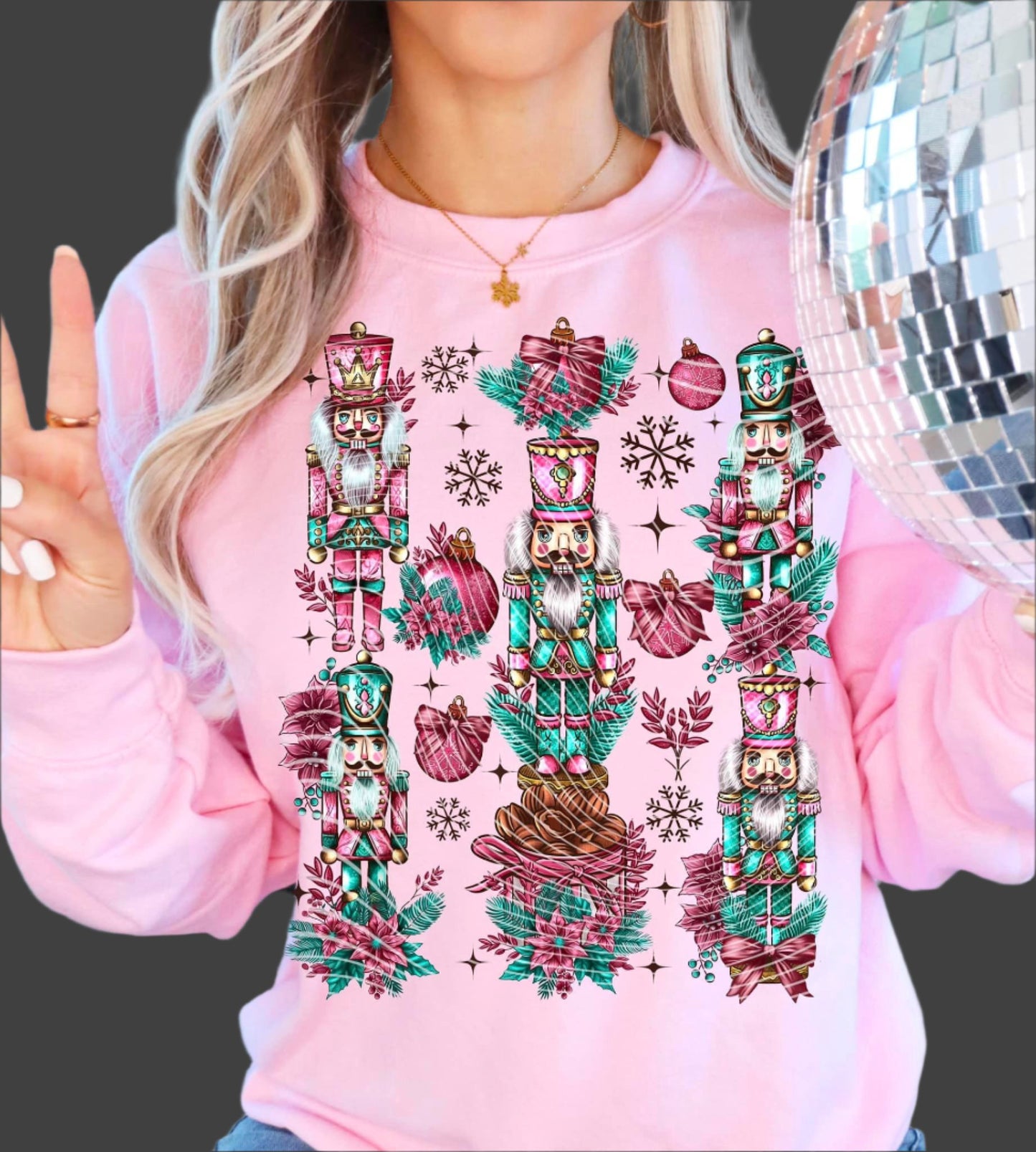 DTF Transfer Christmas Nutcracker Vintage style w/ Sleeve Print Offered