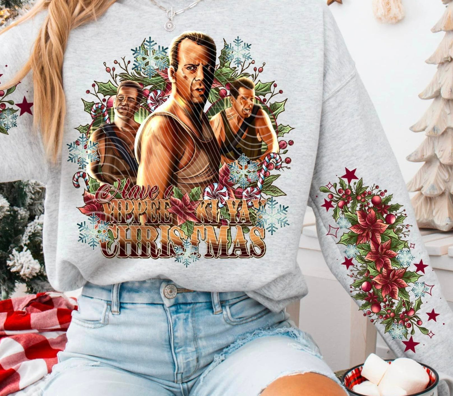 Sweatshirt Hoodie Or T-Shirt Christmas Hippie Ki Yay Christmas