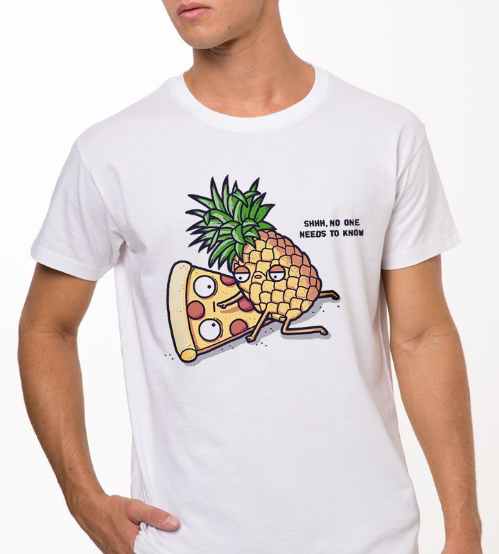 DTF Transfer Humor Pineapple on Pizza Shh Nobody needs to know