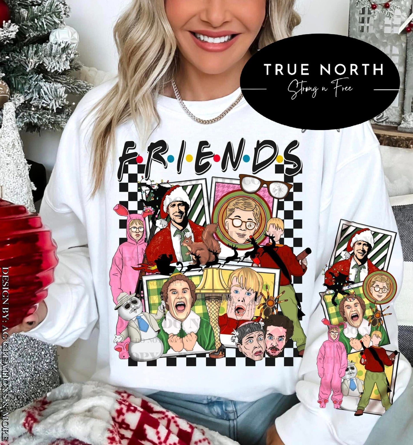 DTF Transfer Christmas Friends Family Jumbo Sleeve Offered