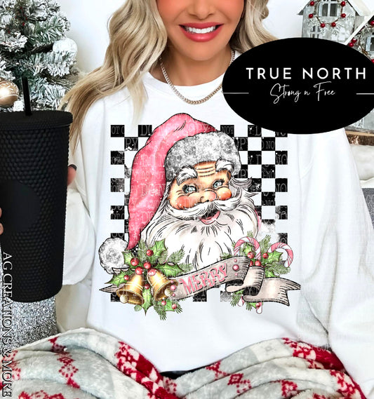 DTF Transfer Christmas  Santa Vintage