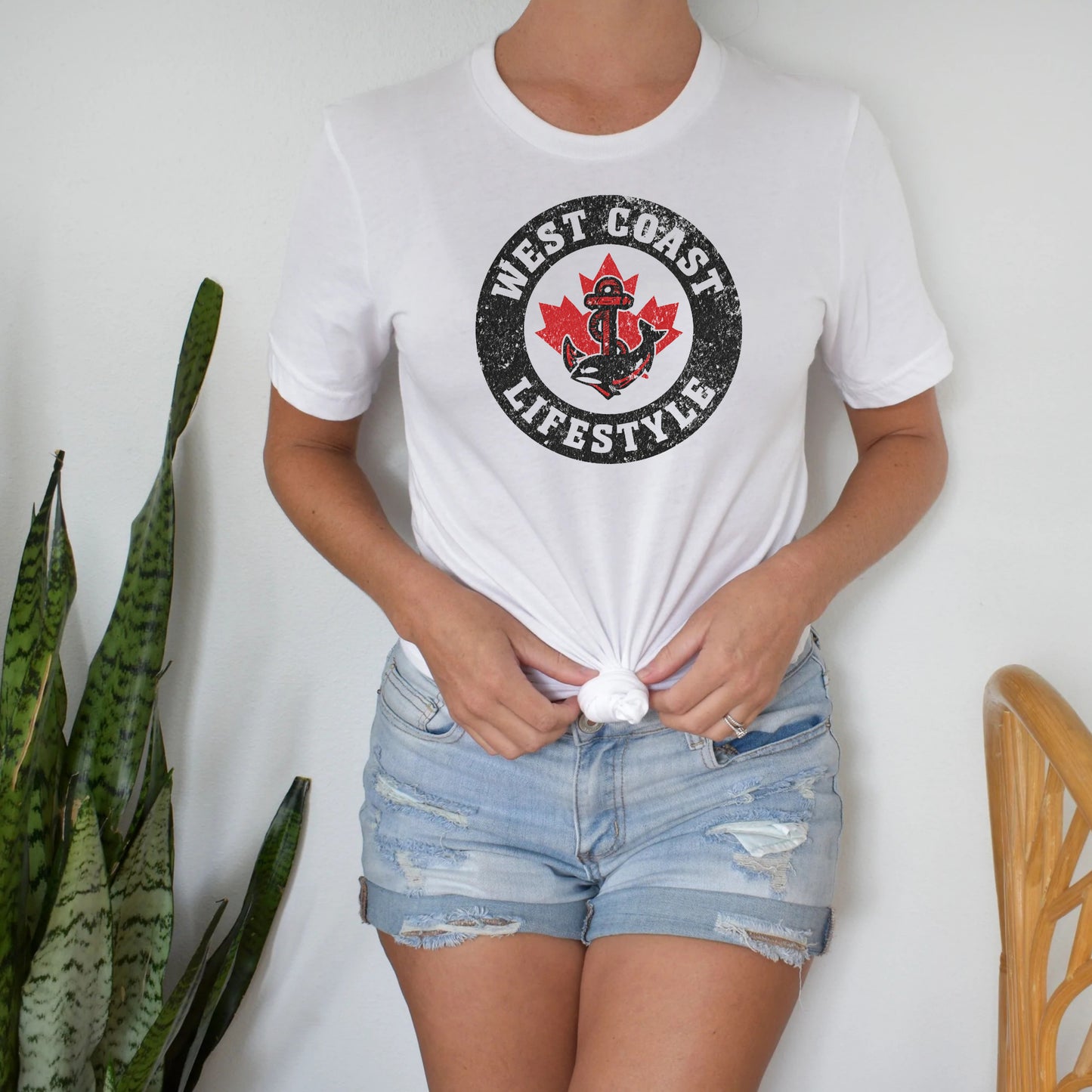 DTF Transfer West Coast Lifestyle – Anchor, Orca & Maple Leaf Circle Design