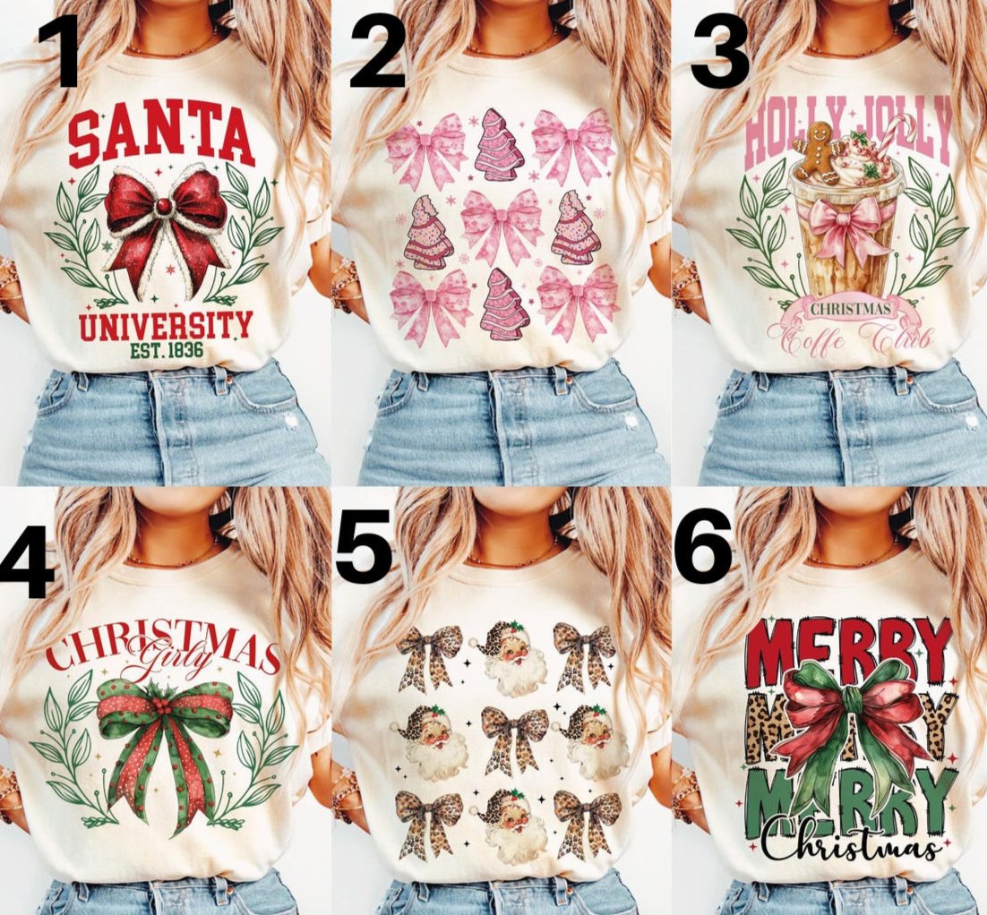 DTF Transfer Christmas Bungle Six Designs To Pick