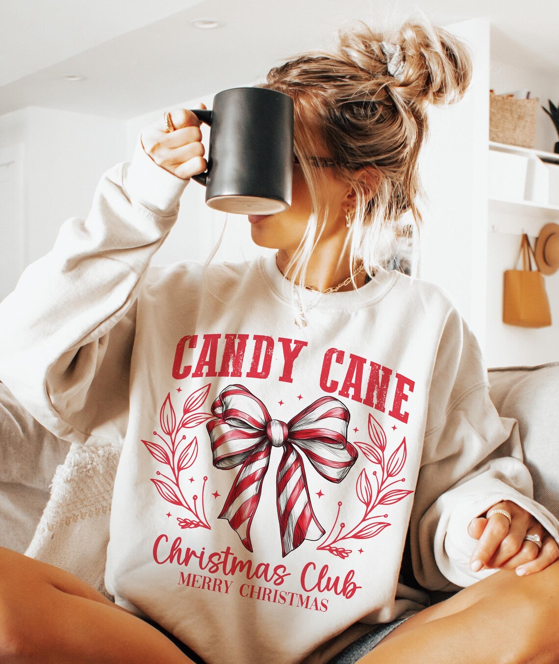 DTF Transfer Christmas Candy Cane Christmas Club