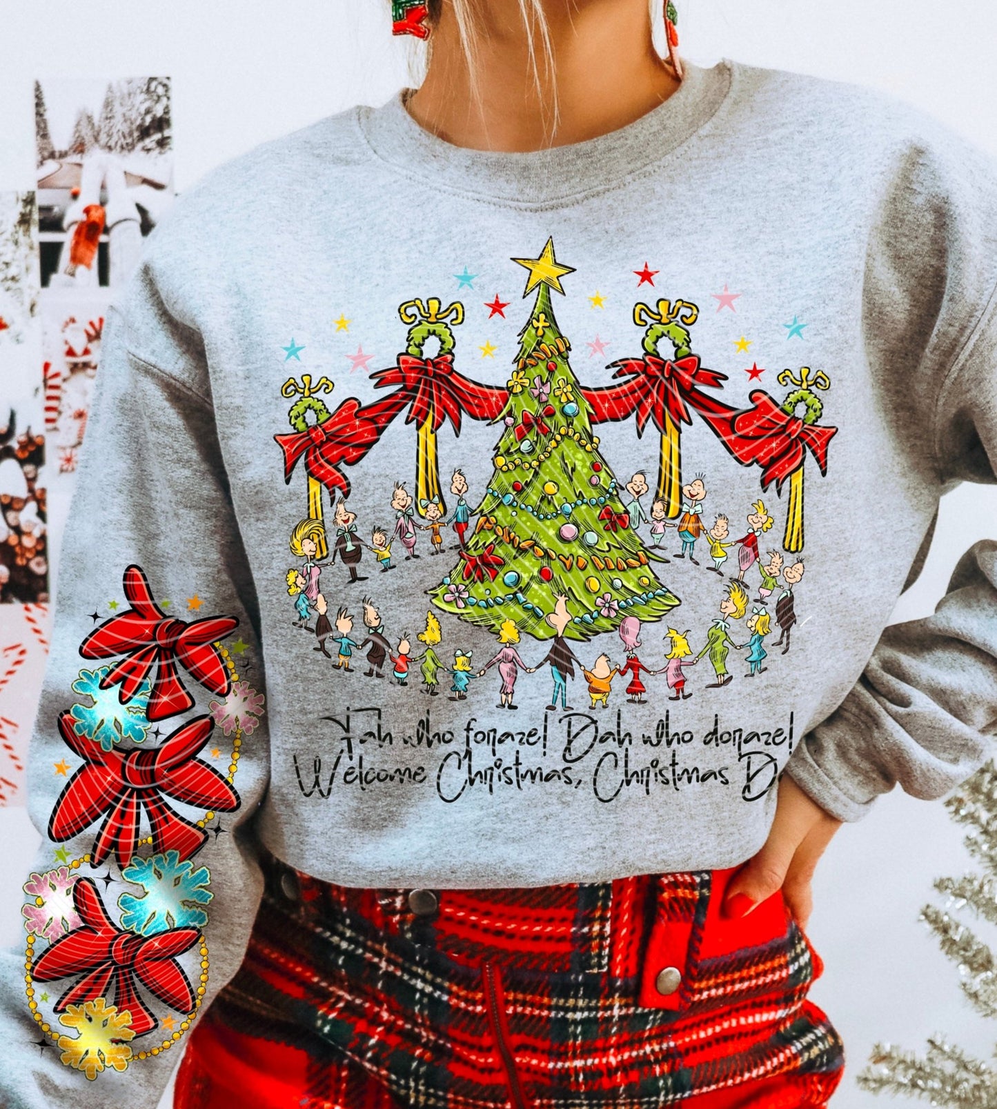 DTF Transfer Christmas Whoville Grinch Tree Of Life
