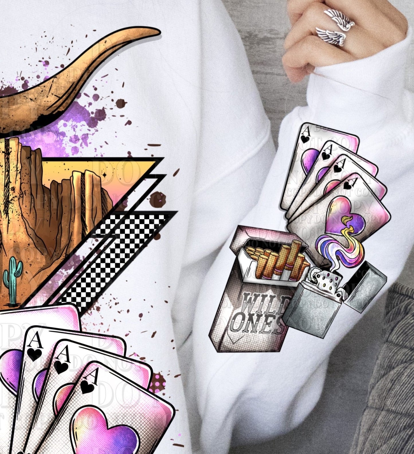 DTF Transfer Valentines Wild Ones Western Sleeve offered