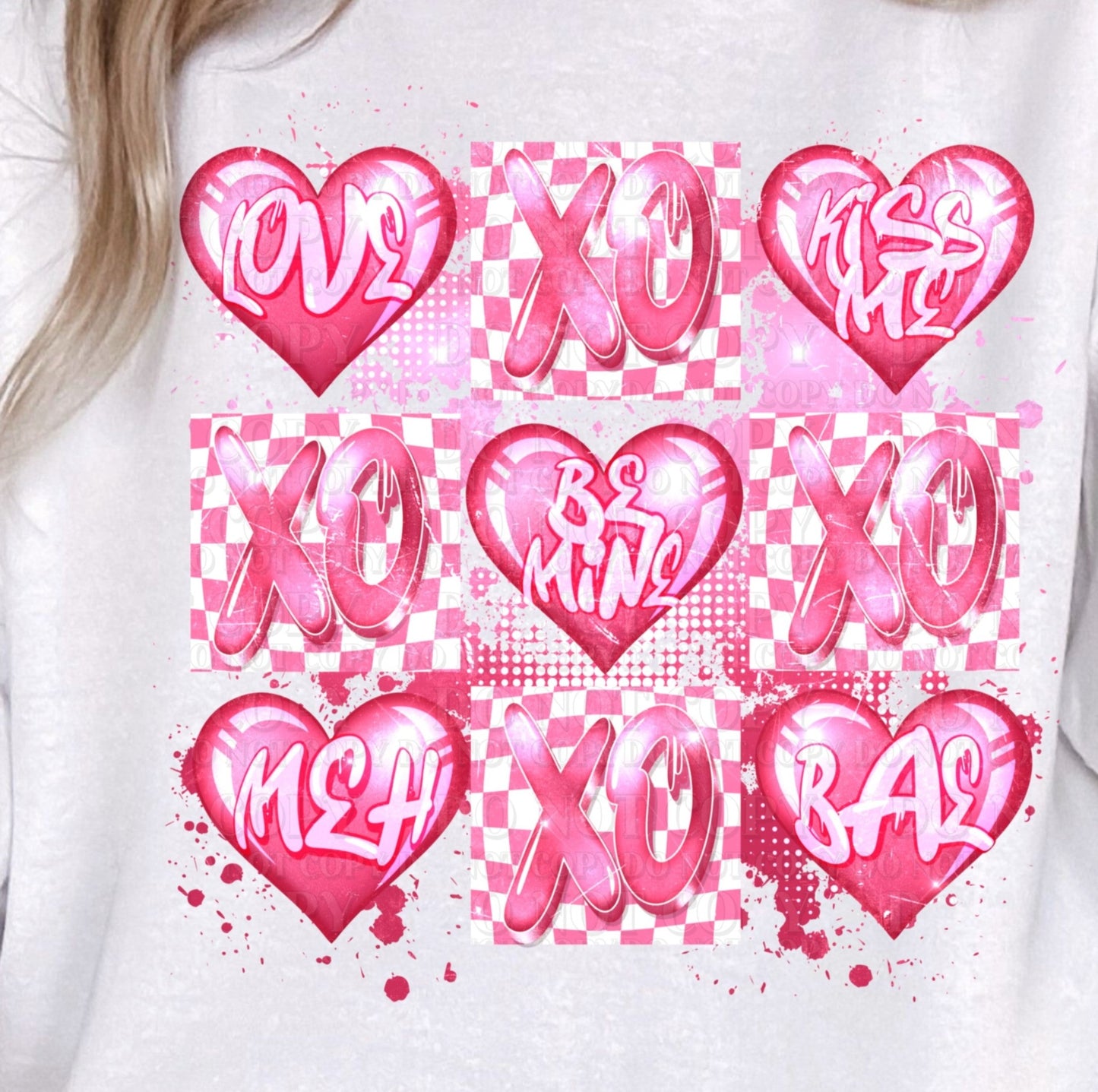 DTF Transfer Valentines Bein Mine Hearts Sleeve offered