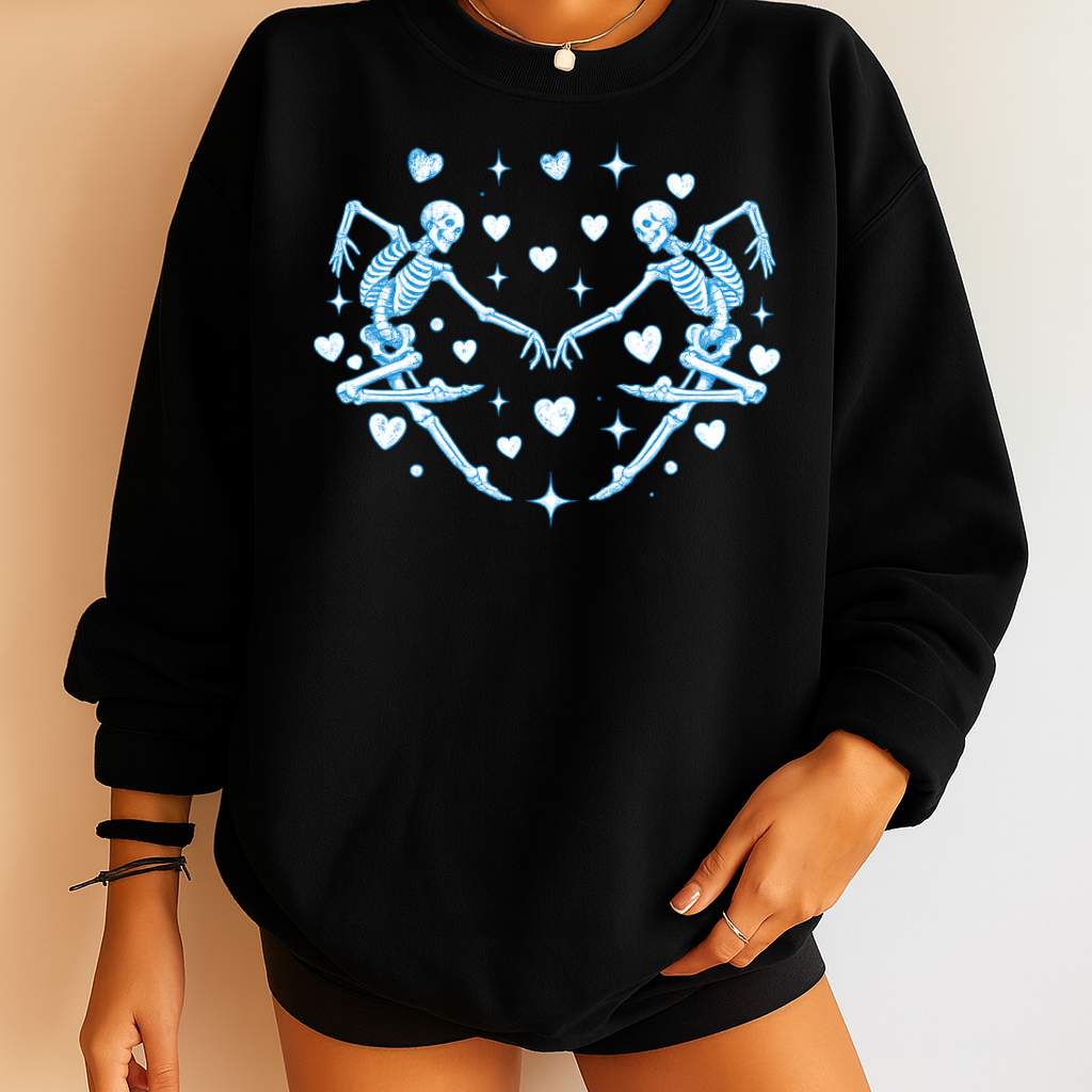 DTF Transfer Dancing Skeletons With Hearts
