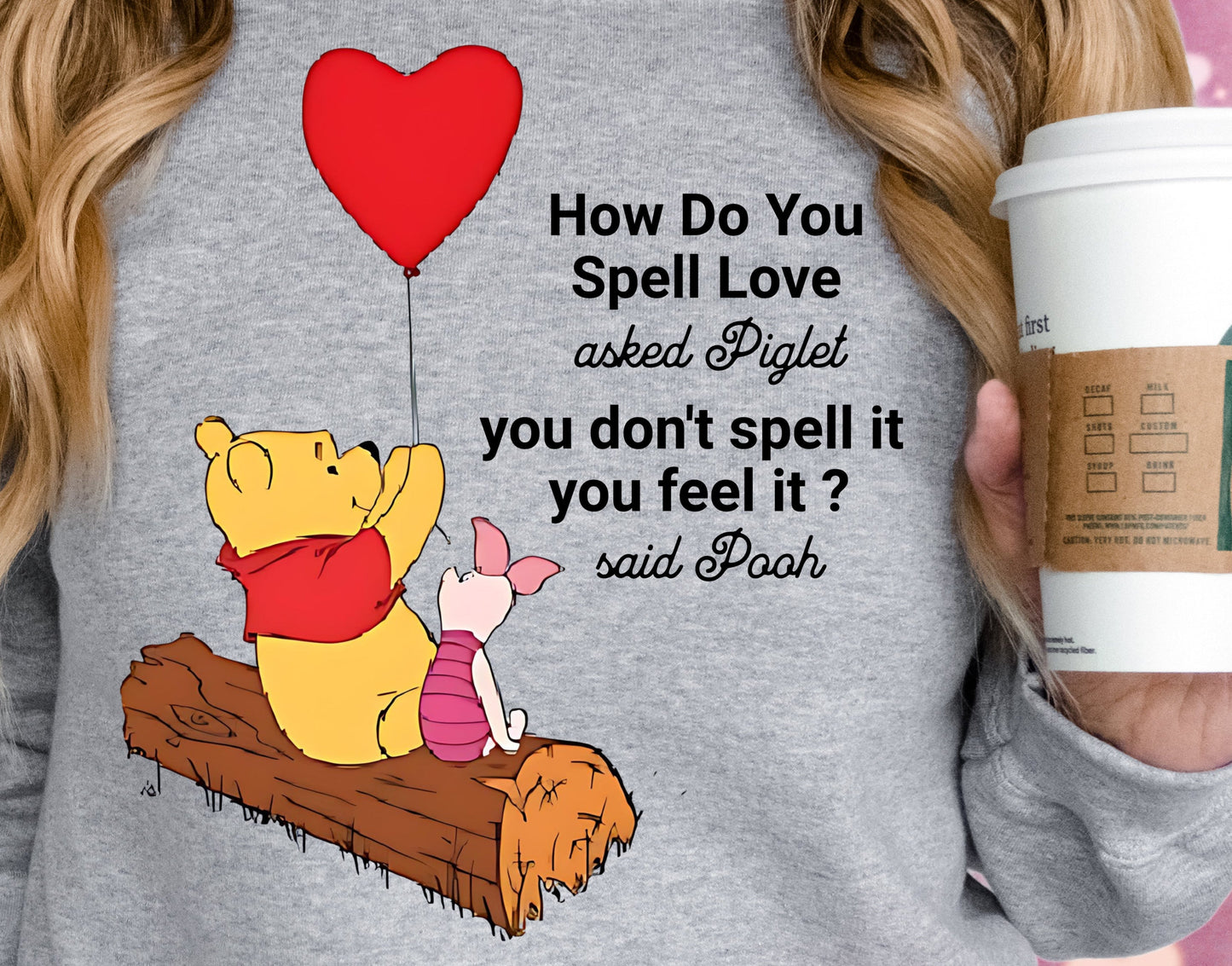 Sweatshirt T-Shirt Crewneck Valentines - How Do You Spell Love?