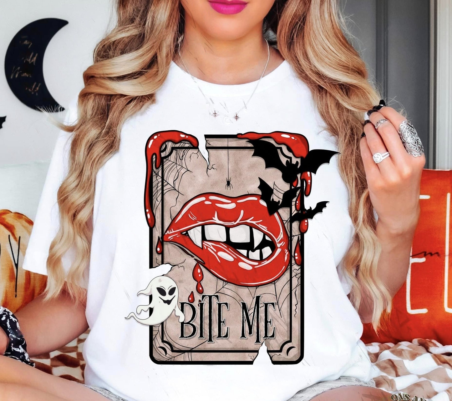 DTF Transfer Halloween Bite Me