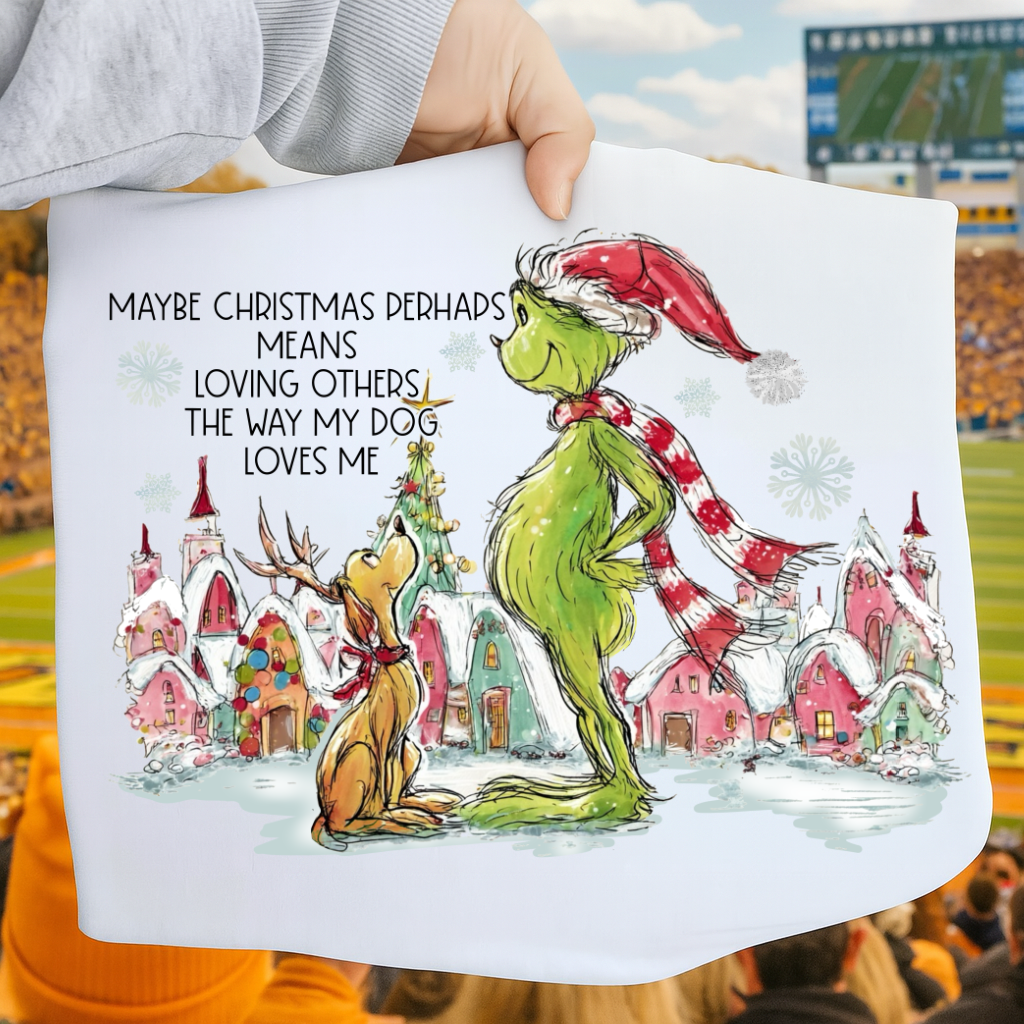 DTF Transfer Christmas Cozy Village Loyal Dog