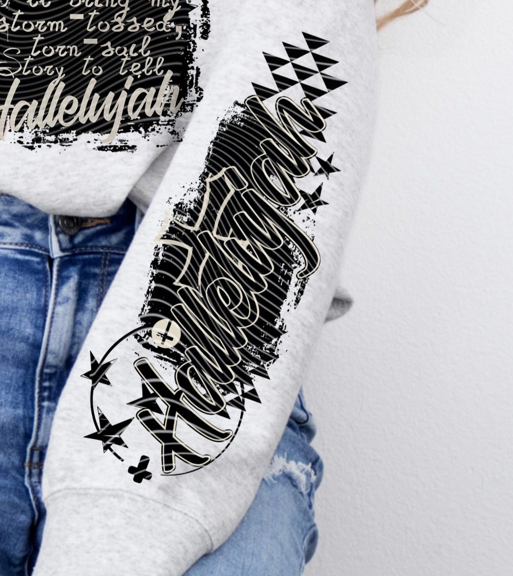 T-Shirt Sweatshirt Hoodie Hard-Fought Heart Hallelujah J Roll Song Lyric Concert Vibes