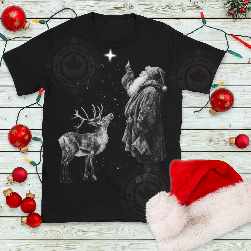 DTF Transfer – Santa & Reindeer Christmas Night Design