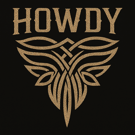 T-Shirt Or Sweatshirt Crewneck  Howdy Western Tribal Pattern – Bold Country Style Design