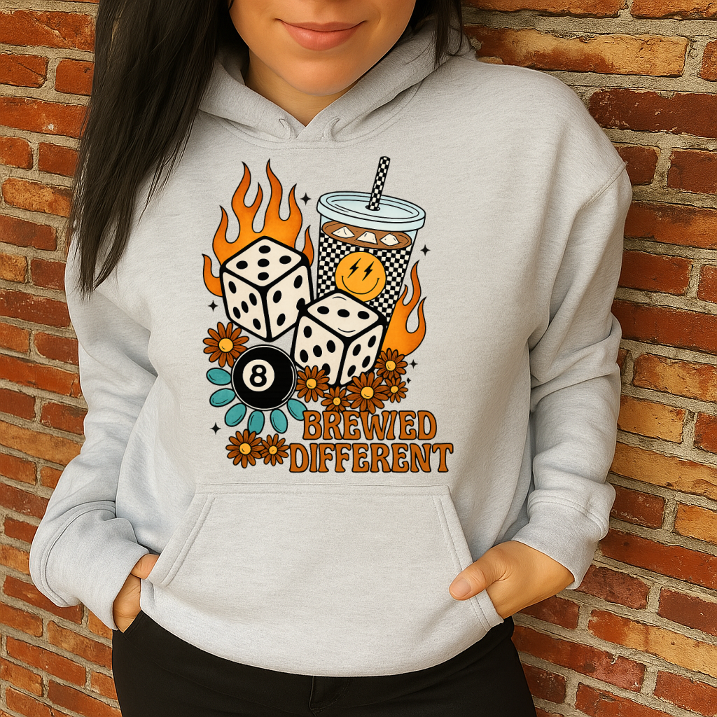 T-Shirt Hoody Crewneck Halloween Cauldron Ghost with Purple Whipped Cream & Pumpkin Mug