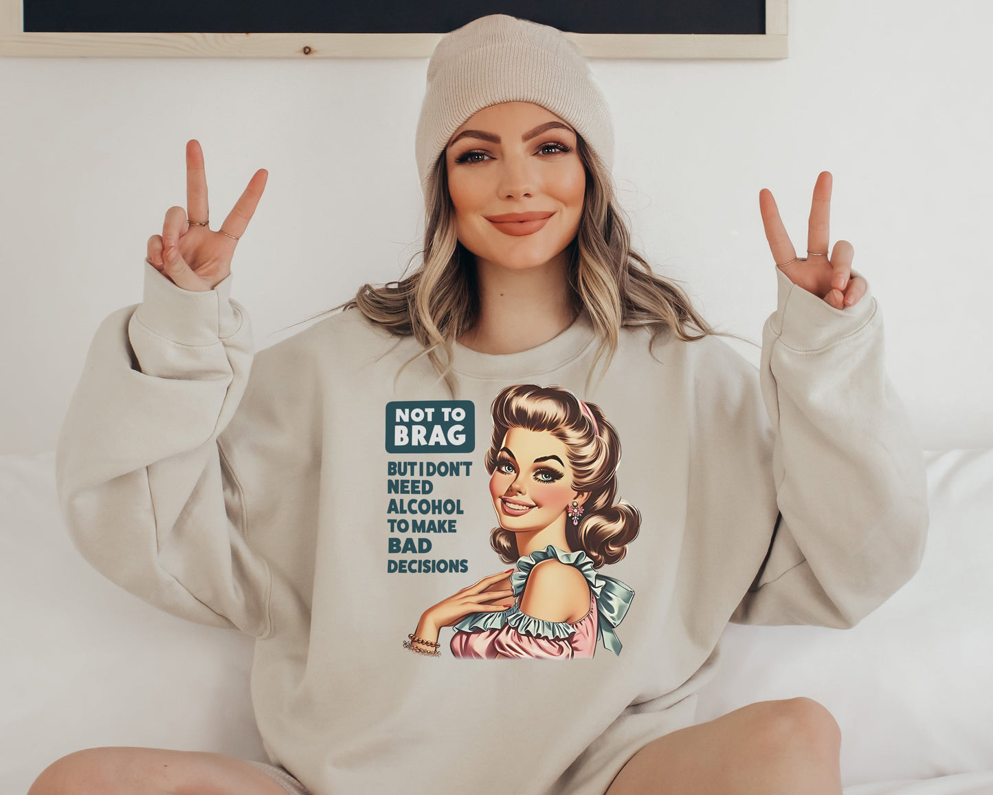 T-Shirt Sweatshirt Humor - Not To Brag Retro Sassy Design