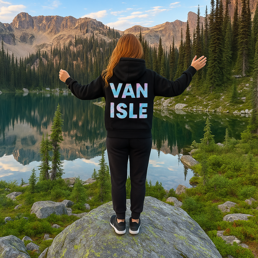 T-Shirt Hoodie Crewneck Van Isle – Marble Lettering Garment Design