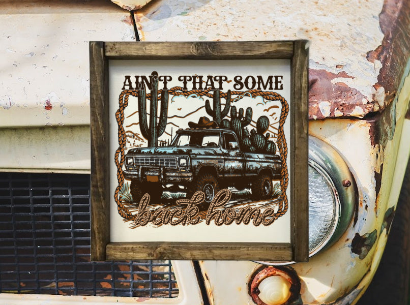 Rustic Wooden Framed Sign - 13" or 7" - Perfect for Bringing Home Memories - Handcrafted Quality Must-Have Dcor Piece