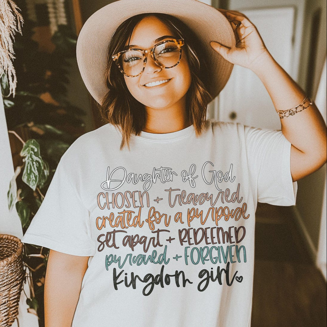 T-Shirt Sweatshirt Hoodie Daughter of God Kingdom Girl Faith Inspirational Design Crewneck