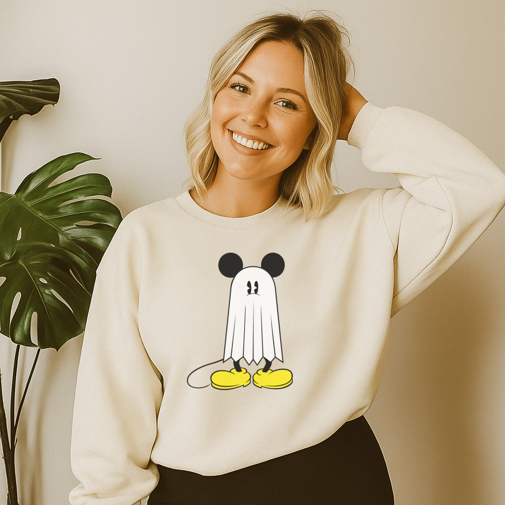 T-Shirt Sweatshirt Hoody Ghost Mouse – Cute Halloween Cartoon