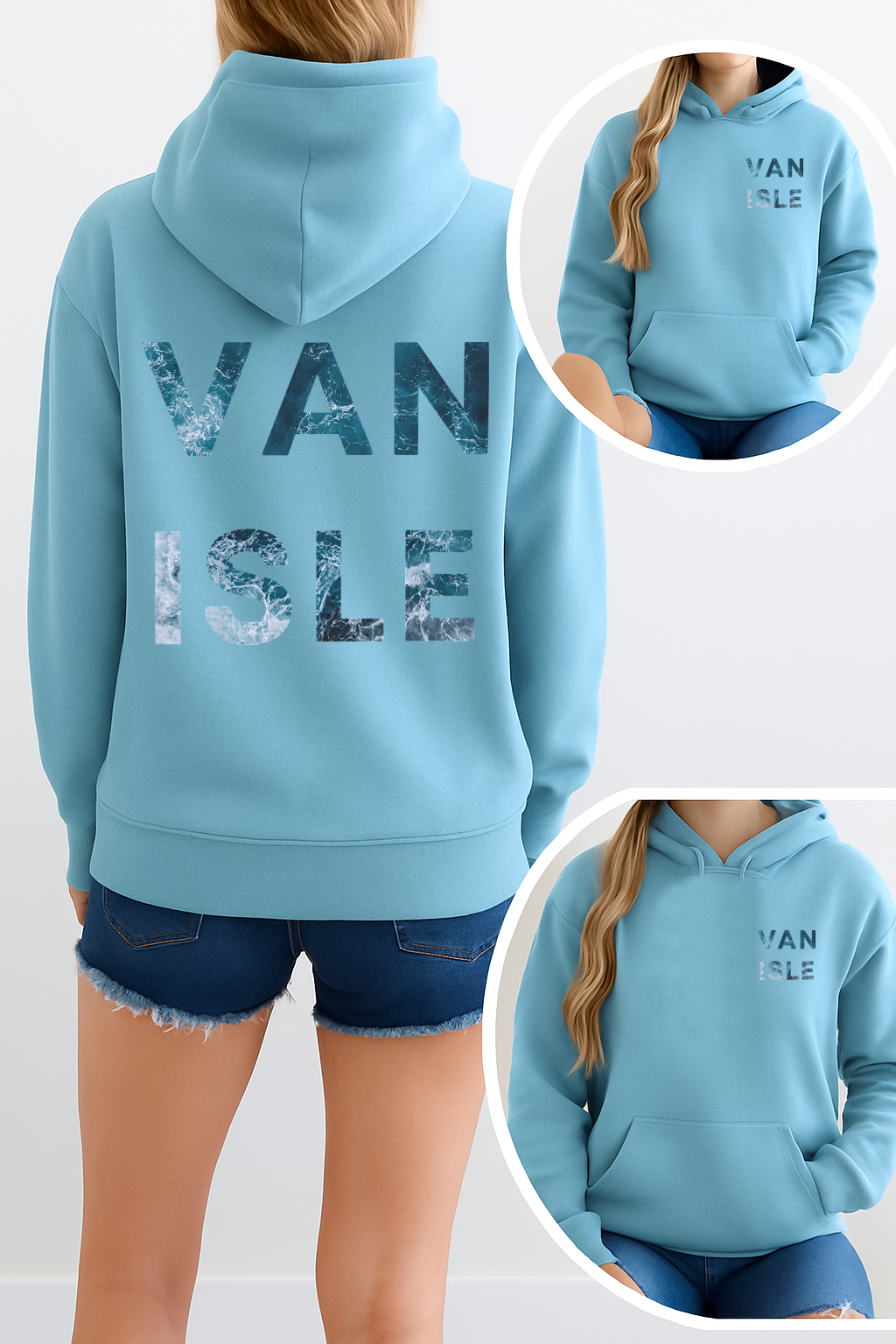 T-Shirt Hoodie Crewneck Van Isle – Marble Lettering Garment Design